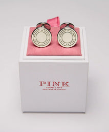 Deep Green Enamel Jermyn St Cufflinks Silver Finish