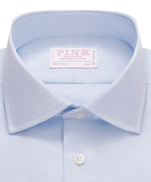 Pale Blue Slim Fit Double Cuff Royal Oxford Formal Shirt