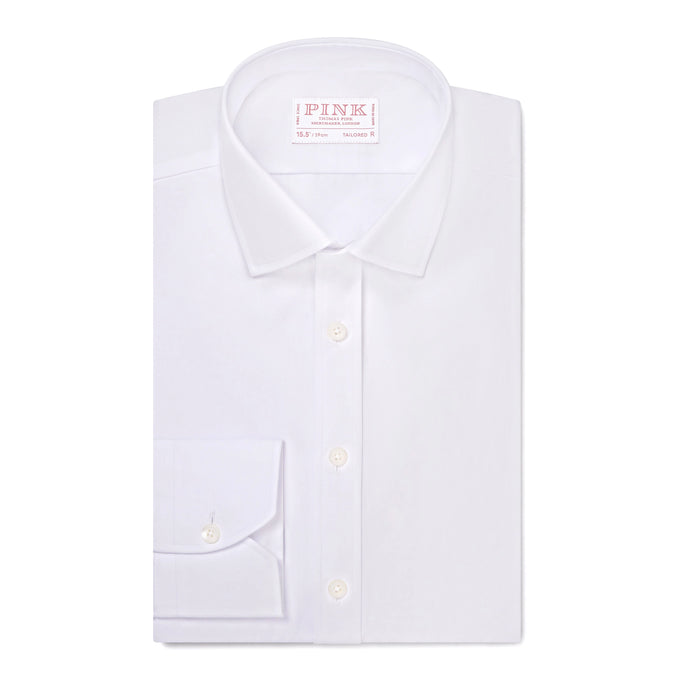 White Tailored Fit Formal Ramses Poplin Shirt