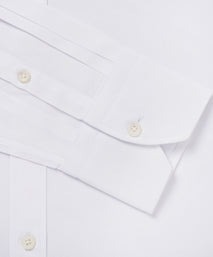 White Classic Fit Poplin Formal Shirt