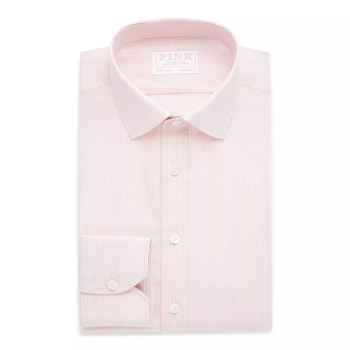 Pale Pink & White Tailored Fit Supraluxe Fine Bengal Formal Shirt