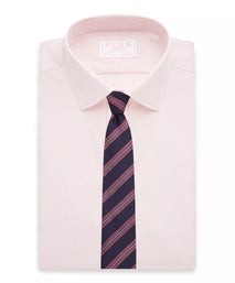 Pale Pink & White Tailored Fit Supraluxe Fine Bengal Formal Shirt