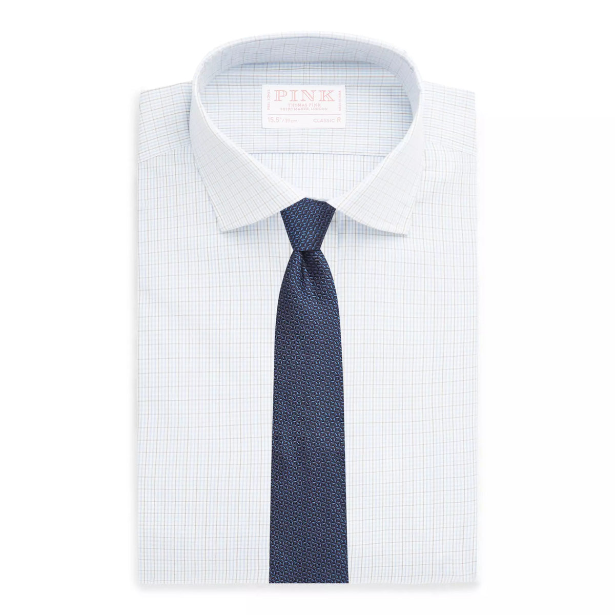 Blue & Brown Classic Fit Alumo Grid Check Formal Shirt