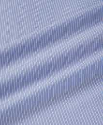 Pale Blue & White Slim Fit Double Cuff Dandy Stripe Formal Shirt