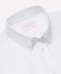 White Tailored Fit Essential Linen Button Down Smart Casual Shirt