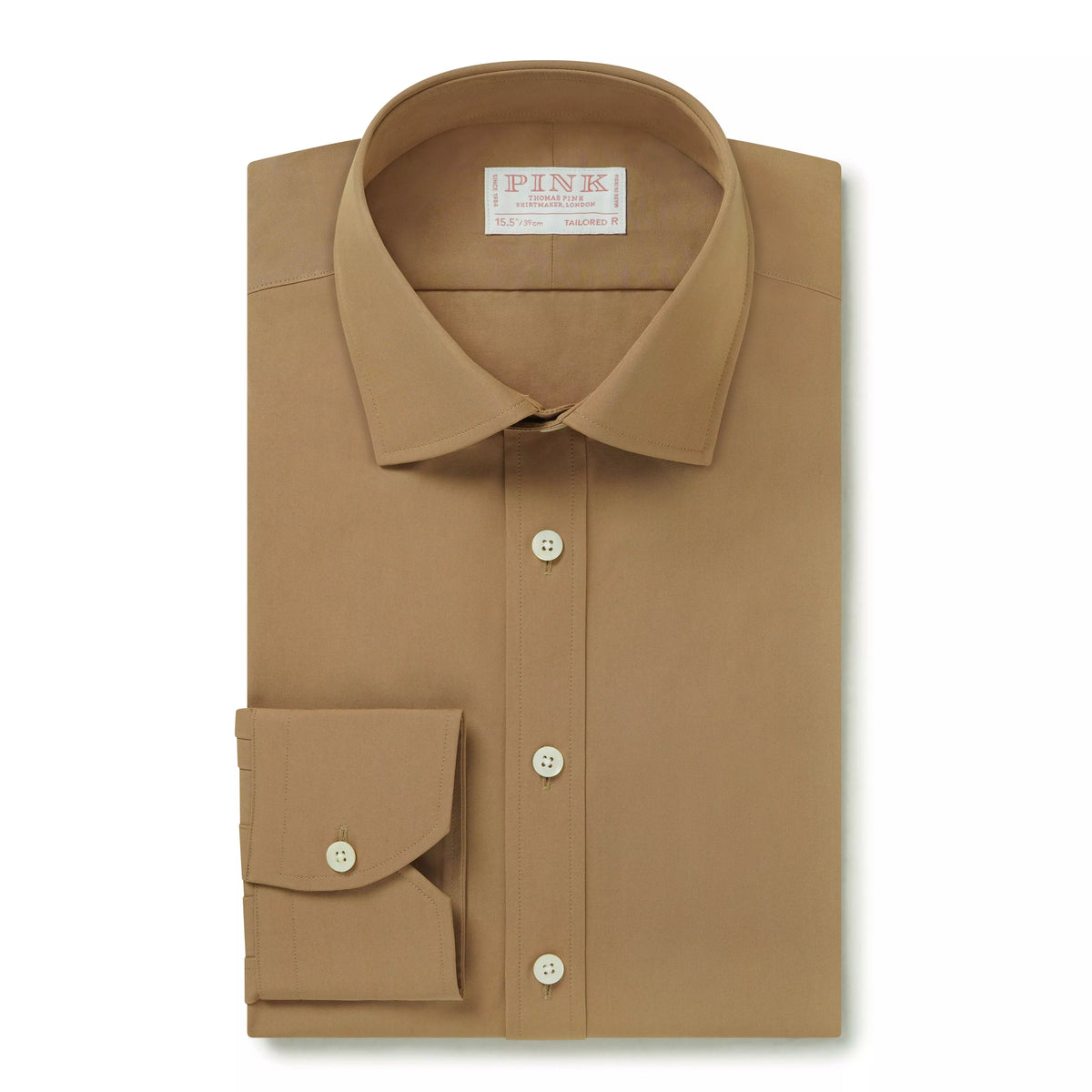 Camel Tailored Fit Soft Finish Poplin Formal Shirt