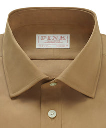Camel Tailored Fit Soft Finish Poplin Formal Shirt